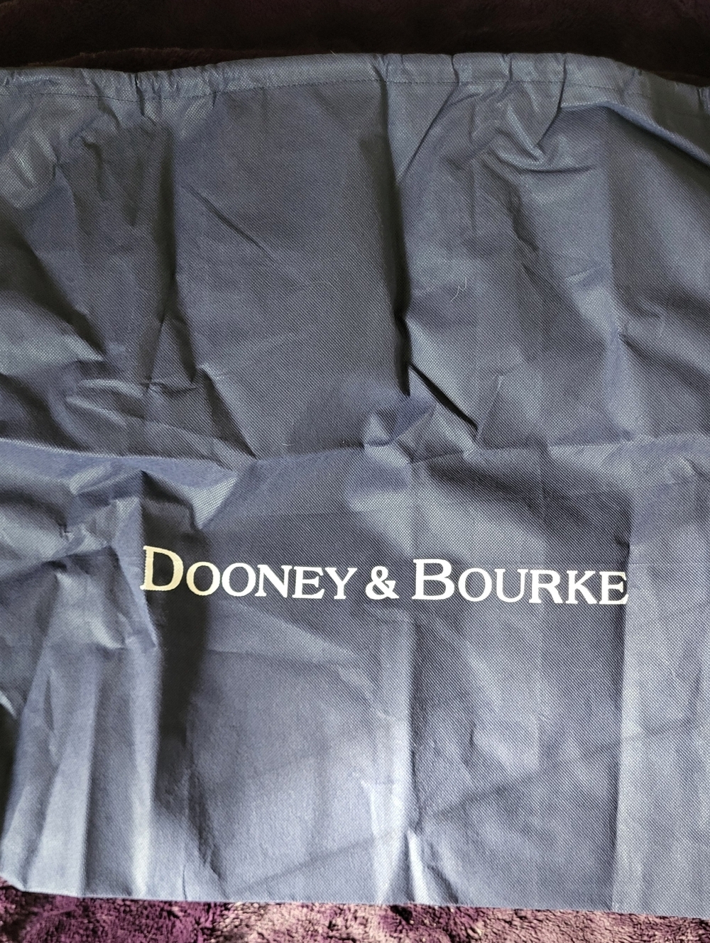 25"x21" New Dooney & Bourke Navy and White Logo Dust Bag